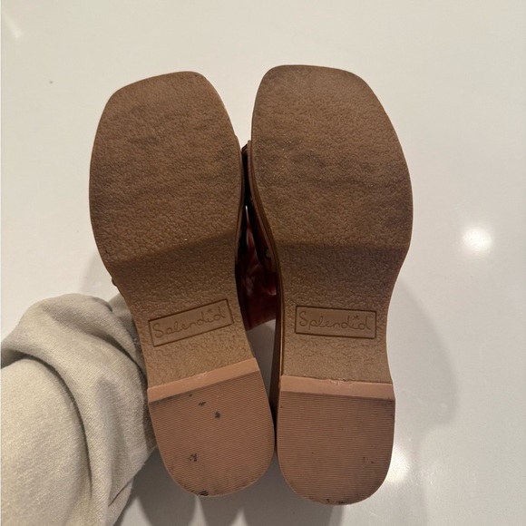 Splendid Women's Tan Leather Slide Sandals - Picture 9 of 9